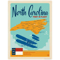 North Carolina First in Flight State Map Vinyl Sticker