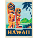 Hawaii Aloha Island State Tiki Statues Vinyl Sticker