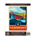 Vermont Green Mountain State Covered Bridge Vinyl Sticker