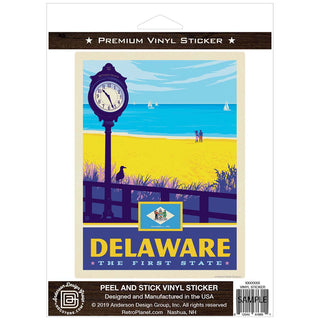 Delaware First State Beach Vinyl Sticker