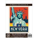New York Empire State Statue of Liberty Vinyl Sticker