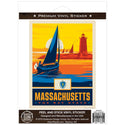 Massachusetts Bay State Lighthouse Vinyl Sticker