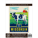 Wisconsin Badger State Cow Vinyl Sticker
