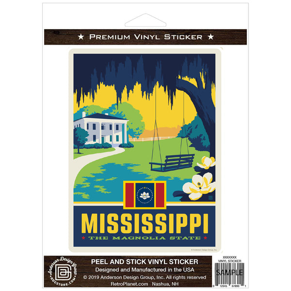 Mississippi Magnolia State Vinyl Sticker