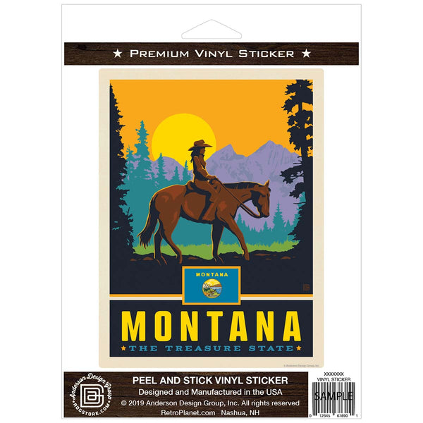 Montana Treasure State Vinyl Sticker