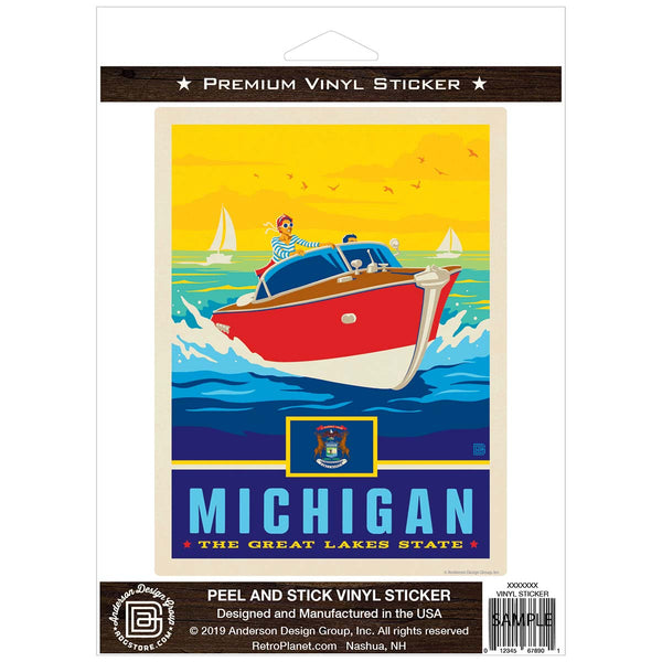 Michigan Great Lakes State Vinyl Sticker