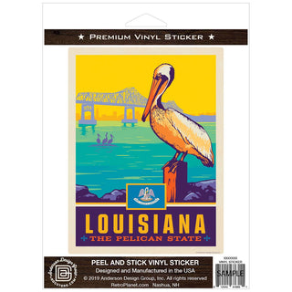 Louisiana Pelican State Vinyl Sticker