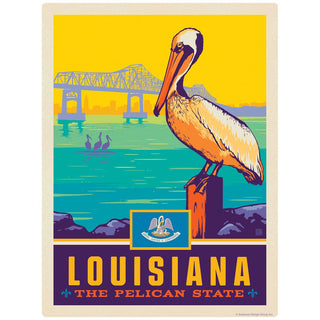 Louisiana Pelican State Vinyl Sticker