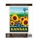 Kansas Sunflower State Vinyl Sticker