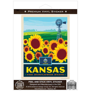 Kansas Sunflower State Vinyl Sticker