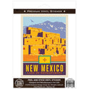 New Mexico Land of Enchantment State Taos Pueblo Vinyl Sticker