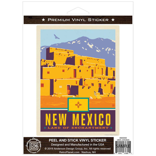 New Mexico Land of Enchantment State Taos Pueblo Vinyl Sticker