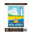 New Jersey Garden State Lighthouse Vinyl Sticker