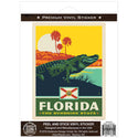 Florida Sunshine State Alligator Vinyl Sticker