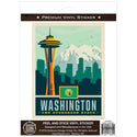 Washington Evergreen State Space Needle Vinyl Sticker