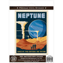 Neptune Space Travel Vinyl Sticker