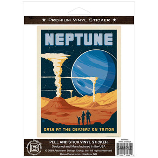 Neptune Space Travel Vinyl Sticker