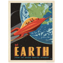 Earth Space Travel Vinyl Sticker