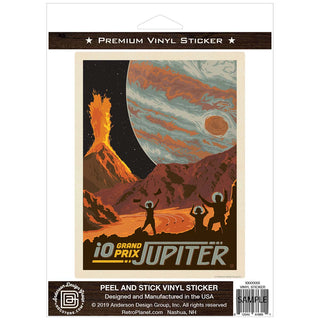 Jupiter Space Travel Vinyl Sticker