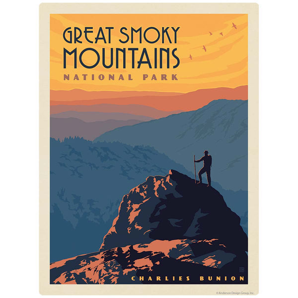 Charlies Bunion Vinyl Sticker Smoky Mtns National Park