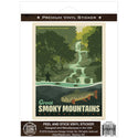 Fly Fishing Vinyl Sticker Smoky Mtns National Park