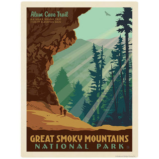 Alum Cave Trail Vinyl Sticker Smoky Mtns National Park