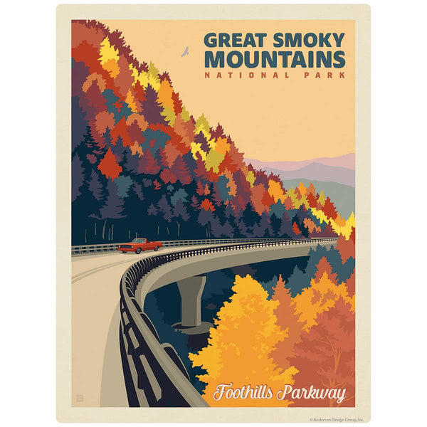Foothills Parkway Vinyl Sticker Smoky Mtns National Park