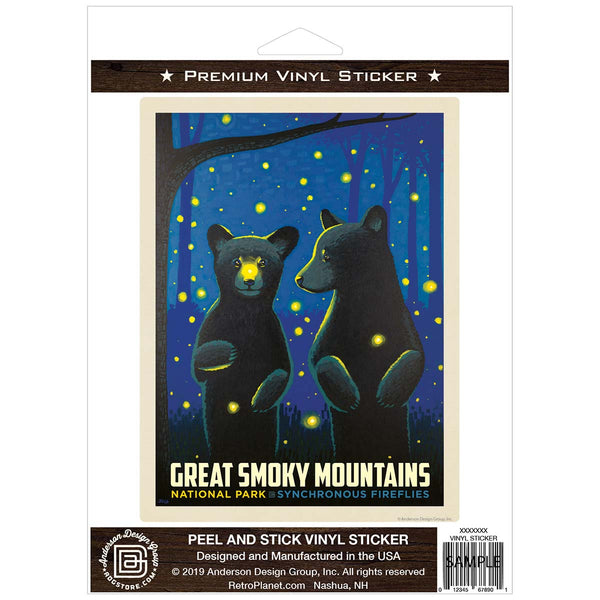 Synchronous Fireflies Vinyl Sticker Smoky Mtns National Park