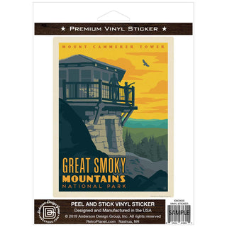 Mount Cammerer Tower Vinyl Sticker Smoky Mtns National Park