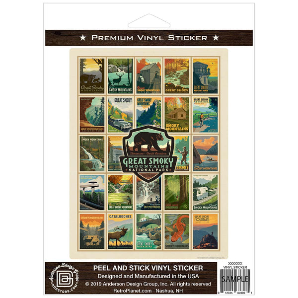 Great Smoky Mtns National Park Collage Vinyl Sticker