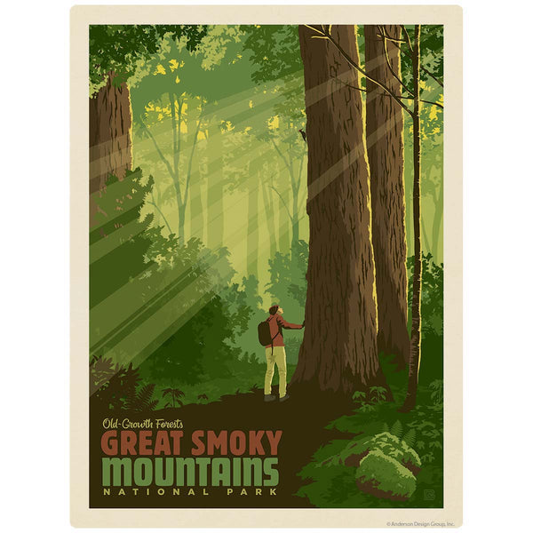 Old-Growth Forests Vinyl Sticker Smoky Mtns National Park
