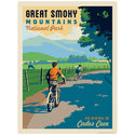 Cades Cove Biking Vinyl Sticker Smoky Mtns National Park