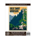 Chimney Tops Vinyl Sticker Smoky Mtns National Park