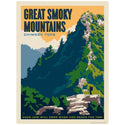 Chimney Tops Vinyl Sticker Smoky Mtns National Park