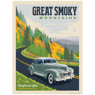 Newfound Gap Route 441 Vinyl Sticker Smoky Mtns National Park