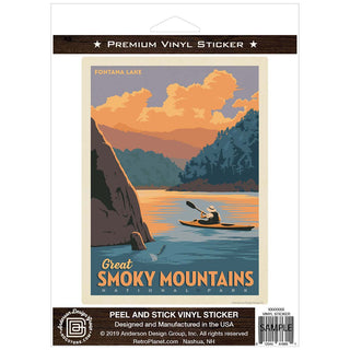 Fontana Lake Vinyl Sticker Smoky Mtns National Park