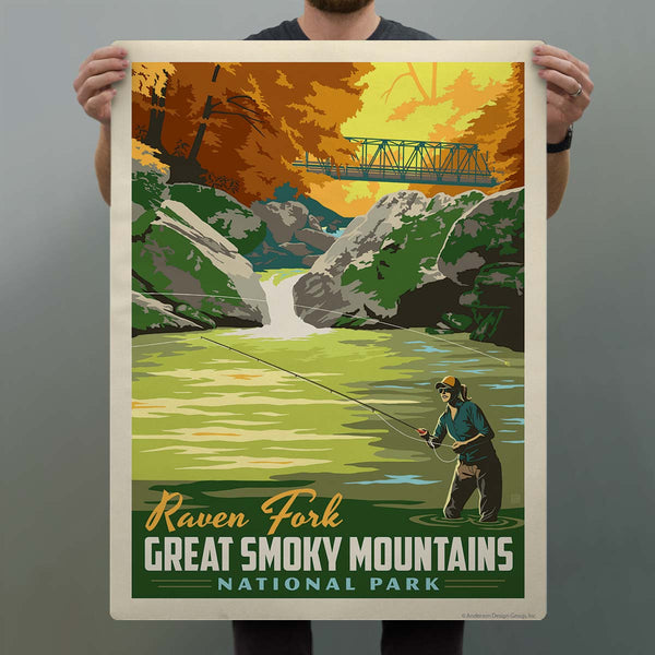 Raven Fork Decal Smoky Mtns National Park