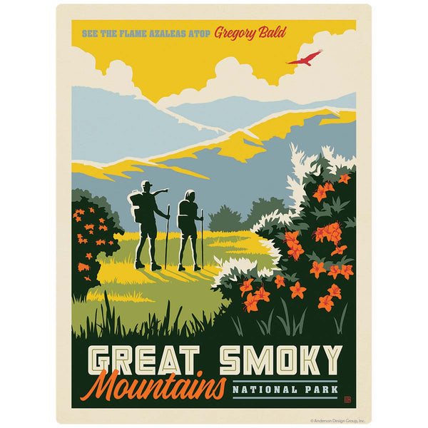 Gregory Bald Azaleas Decal Smoky Mtns National Park