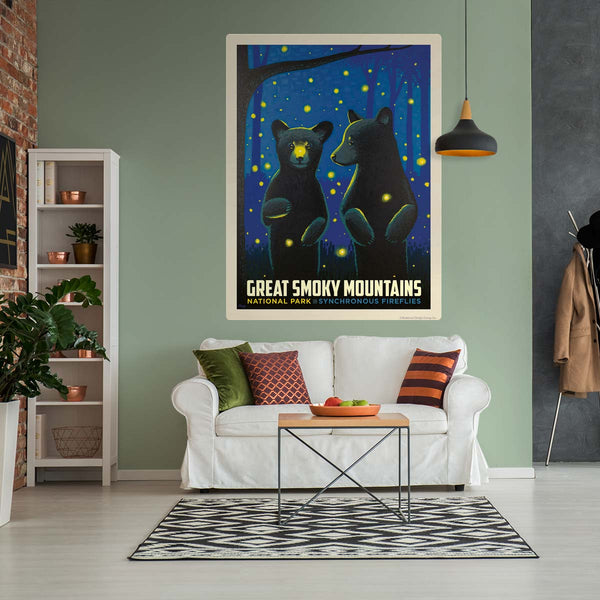 Synchronous Fireflies Decal Smoky Mtns National Park