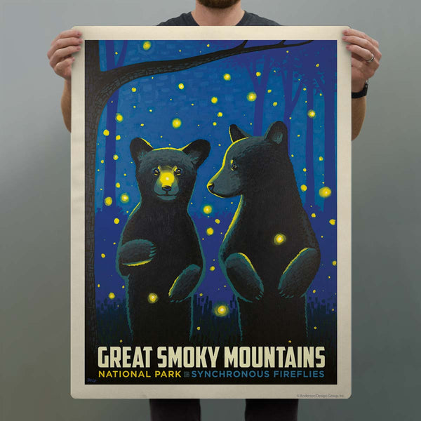 Synchronous Fireflies Decal Smoky Mtns National Park