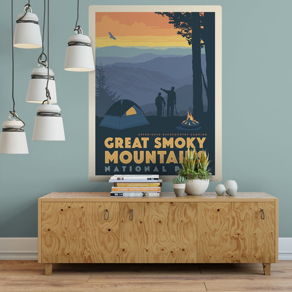 Backcountry Camping Decal Smoky Mtns National Park