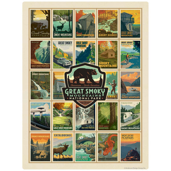 Great Smoky Mtns National Park Collage Decal