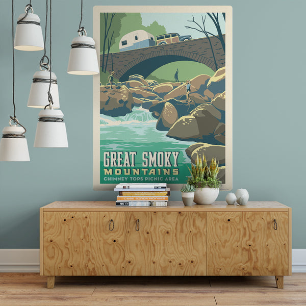 Chimney Tops Picnic Area Decal Smoky Mtns National Park