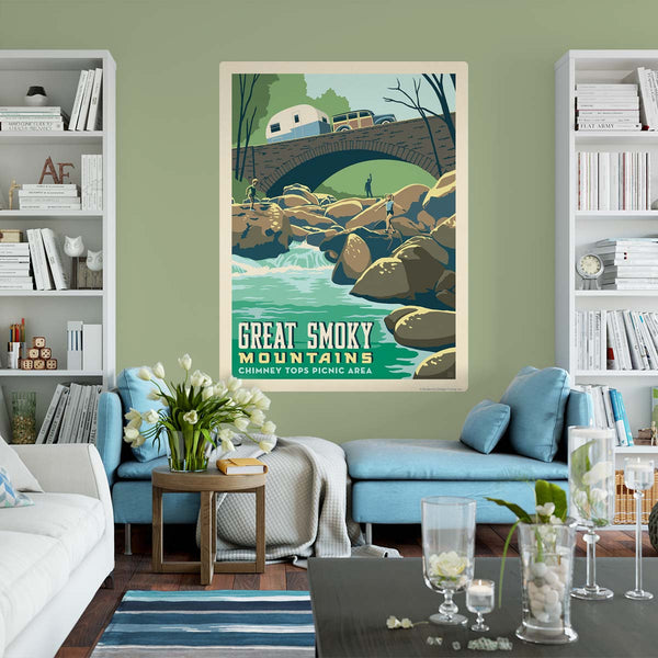 Chimney Tops Picnic Area Decal Smoky Mtns National Park