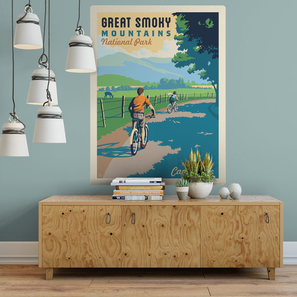 Cades Cove Biking Decal Smoky Mtns National Park