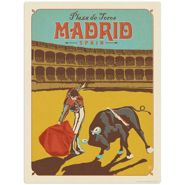 Madrid Spain Plaza de Toros Bullfighter Decal
