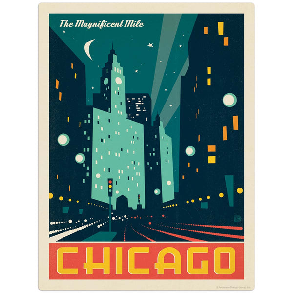 Chicago Illinois Magnificent Mile Decal