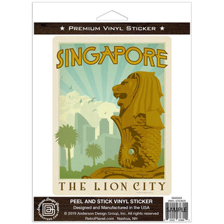 Singapore Lion City Vinyl Sticker