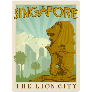 Singapore Lion City Vinyl Sticker