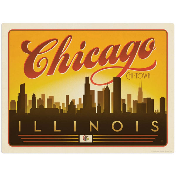 Chicago Illinois Skyline Vinyl Sticker